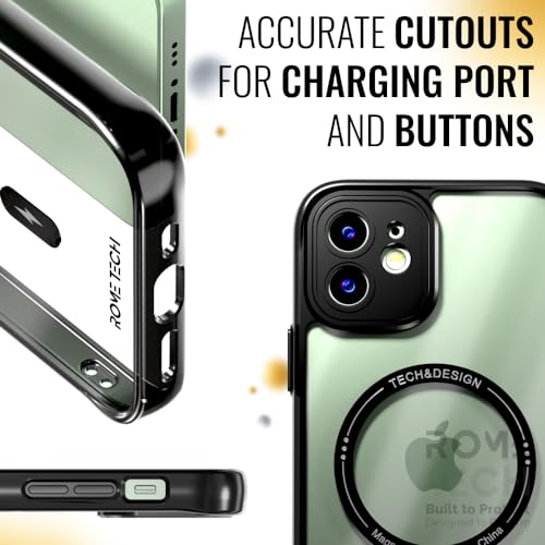 Rome Tech Clear Case Compatible with MagSafe for iPhone 12/12 Pro 6.1" (2020) - Slim and Rugged Fit Thin Shockproof Case Compatible with Magsafe Devices - Clarity - style: iPhone 12 / 12 Pro