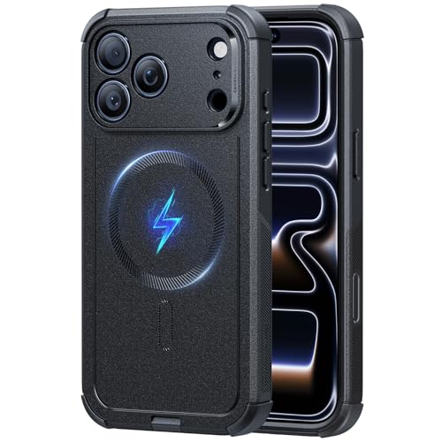 ESR for iPhone 17 Pro Max Case, for MagSafe, Rugged, Black | 7X Military-Grade Drop Protection, Magnetic Phone Case, Shock-Absorbing Rugged Cover, Dustproof Port Cover, Secure Grip - color: Black, size: iPhone 17 Pro Max 6.9 inch