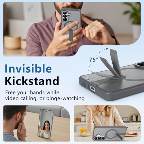 for Galaxy-S26 Case, Slim Fit & Semi-Transparent Matte, Gray - color: Gray, size: Galaxy S26 6.3"