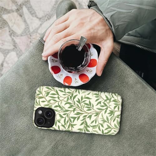 Case for iPhone 14 Plus, Shockproof Hybrid Protective Phone Case, Dual-Layer Drop Protection Anti-Scratch, Green Leaves - color: Green Leaves, size: iPhone 14 Plus