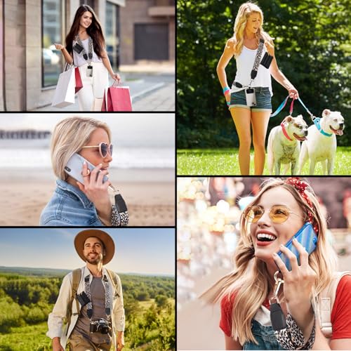 XANGNIER Clip and Go Strap for Phone with Wallet Crossbody,Leopard - color: Leopard