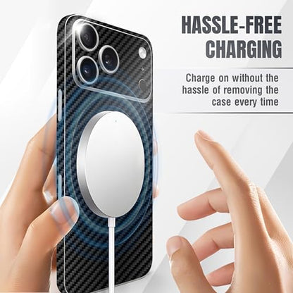 2Pcs Skin Wrap Compatible for iPhone 17 Pro – Slim Decal Vinyl Protective Film for Sides & Back – Sleek Fit, Premium Look – Compatible with All iPhone 17 Pro Cases - Carbon - color: Carbon