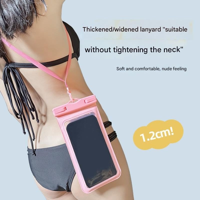 Waterproof Phone Pouch PVC Touchscreen Dry Bag Universal Size Waterproof Phone Case for Swimming, Diving, Kayaking(Mint Green) - color: Mint green