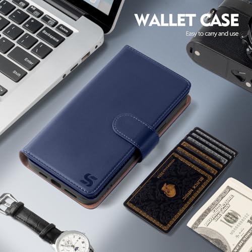 Shieldtop Compatible with Samsung Galaxy S24+ Plus Wallet Case with Card Holder,Women Men RFID Blocking PU Leather Flip TPU Protective Cover Credit Card Slots,Phone Case for S24 Plus,Dark Blue - color: Dark Blue, size: Samsung Galaxy S24 Plus - 6.7"