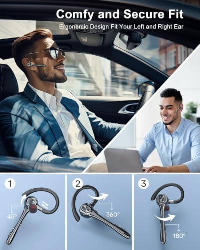 Earbuds Wireless Earpiece Bluetooth Headset Noise Canceling Mic Hands Free