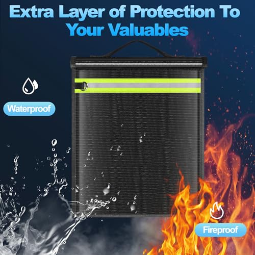Large Faraday Bags EMP Proof,Portable Faraday Cage for Laptops Tablets,Faraday Bags with Handle&Reflective Strip,EMP bags for Electronics,Fireproof Waterproof RFID Signal Blocker Faraday Pouch - size: 1 Pack XL(Up to Laptop)