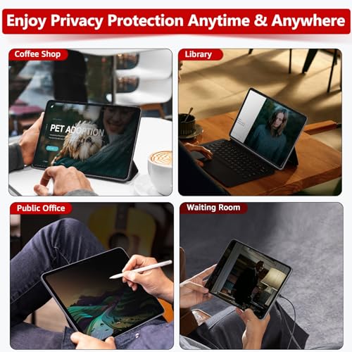 bersem Privacy Screen Protector for iPad Pro 13 Inch M5 2025 / M4 2024 - size: iPad Pro 13 Inch (M5 2025 / M4 2024)