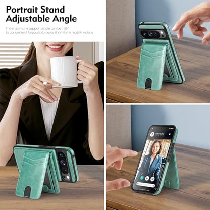 SkyEagle for MagSafe Google Pixel 10 Wallet Case,Blue Green - color: Blue Green, size: 6.3 inches