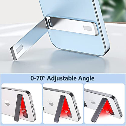 Kinizuxi Cell Phone Kickstand,Vertical and Horizontal Aluminum Phone Stand for Desk,Adjustable Phone Holder Stand for Desk Compatible with iPhone 14/13/12/11Samsung Huawei All Smartphones-Black - color: Black