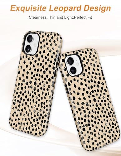 Jusy Magnetic Cheetah Phone Case for iPhone 16 Pro Max,Polka Dot | Compatible with MagSafe,Cute Aesthetic Tortoise Shell Design,TPU and PC Protective Shockproof Cover - color: Polka Dot