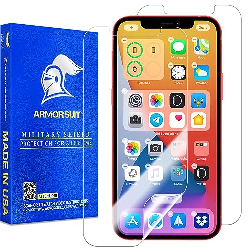 ArmorSuit MilitaryShield Screen Protector Designed Compatible with iPhone 12 (6.1") 5g Case Friendly HD Clear Film