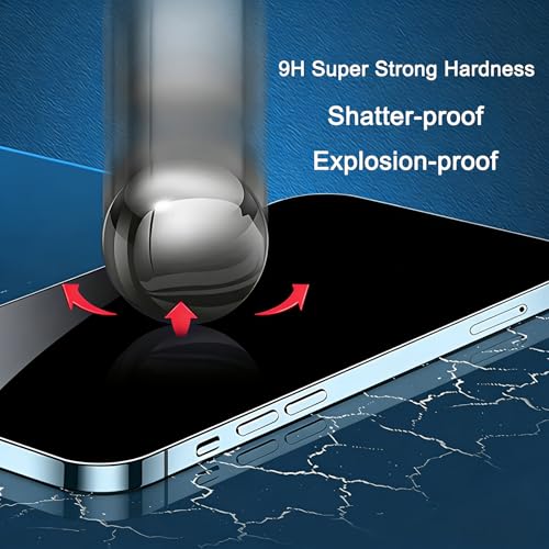 2 Pack 4 Way 360 Degree Privacy Screen Protector for iPhone 15 Pro Max 6.7", 4 Directions Horizontal and Vertical All Around Anti Spy Tempered Glass Film, Face ID Sensitive - size: for iPhone 15 Pro Max 6.7"