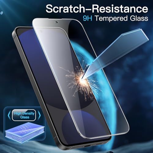 JETech Screen Protector for Samsung Galaxy S24 FE, 3-Pack | HD Clear, Fingerprint ID Compatible, Anti-Scratch Glass - size: Galaxy S24 FE
