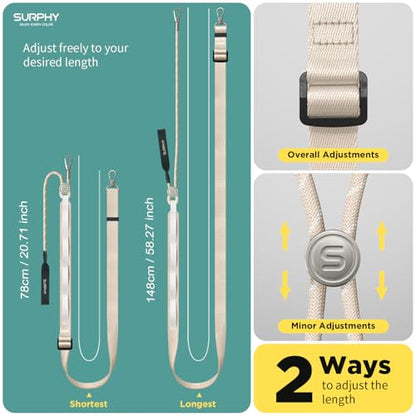 SURPHY Phone Lanyard Crossbody, Phone Strap with Light-Activated Strap - color: Starlight