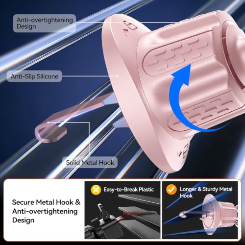 for MagSafe Car Mount,【22 N55 Super Magnets】 Magnetic Phone Holder for Car Air Vent, Cell Phone Mount Car Accessories Compatible with iPhone 17 16 15 14 13 12 Pro Max (Pink) - color: Pink