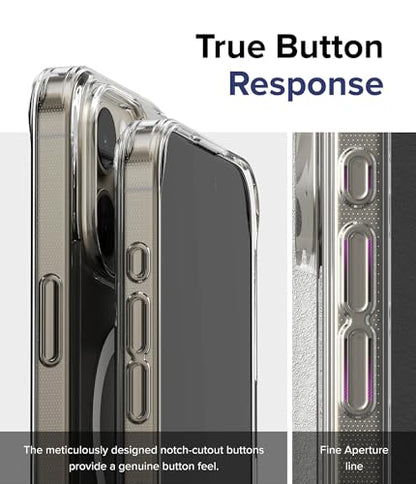 Ringke for iPhone 15 Pro Max Case [Fusion Magnetic Matte Clear] | Compatible with MagSafe, Oil & Dirt Resistant, Anti-Fingerprint Technology Prevents Oily Smudges, Feels Velvety Soft - size: iPhone 15 Pro Max