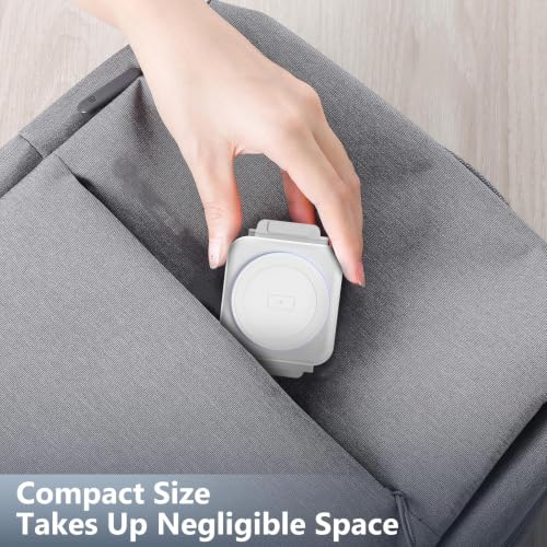 Travel Charger for Samsung Multi Devices, Foldable 3 in 1 Wireless Charging Station Fast Charging Stand/Pad Compatible for Samsung Galaxy S26/S25/S24/S23/Note20 Galaxy Watch8/7/6/Galaxy Buds4(White - color: white