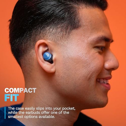 JLab Go Air Pop+ True Wireless Earbuds, in Ear Headphones, Bluetooth Earphones, 35H Playtime Ear Buds, Bluetooth Earbuds with Microphone, USB-C Charging Case, Dual Connect, EQ3 Sound, Navy Blue - color: Navy, style: Matte