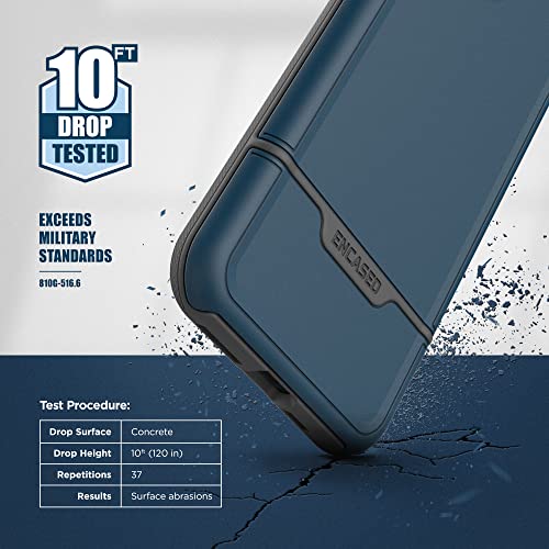 Encased Rebel Holster Designed for iPhone 14 Pro Max Case with Belt Clip - Ultra Protective Heavy Duty Phone Case (Blue) - color: Blue, size: iPhone 14 Pro Max