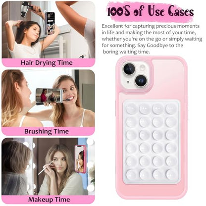 Anteel Silicone Suction Phone Case Adhesive Mount, Strong Grip Holder for Selfies and Tiktok Videos, Hands-Free Sticky Phone Grip for iPhone and Android, 2.17" x 3.15" (6 Pack) - color: 6 Pack