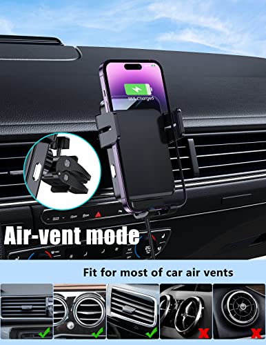 Wireless Car Charger 15W Cup Holder Air Vent Phone Mount Car Charger - style: Cup holder