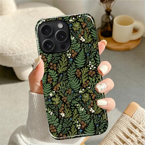 Case for iPhone 14 Pro, Shockproof Hybrid Protective Phone Case, Dual-Layer Drop Protection Anti-Scratch, Fern Leaf - color: Fern Leaf, size: iPhone 14 Pro