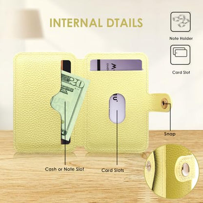 M-Plateau Phone Wallet Stick on for Cases, Sticky Wallet for Back of Phone - color: Yellow