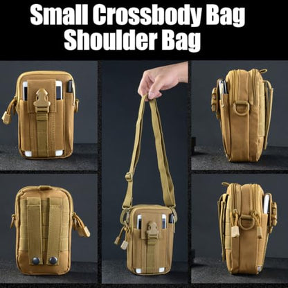 Belt Pouch, Tactical Molle Phone Pouch EDC Utility Pouches Waist Bag Packs, Small Cell Phone Holster Gear Tool Gadget Pocket for Men Running - color: Strap Green