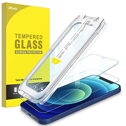JETech One Touch Screen Protector for iPhone 12/12 Pro, 2-Pack - size: iPhone 12/12 Pro