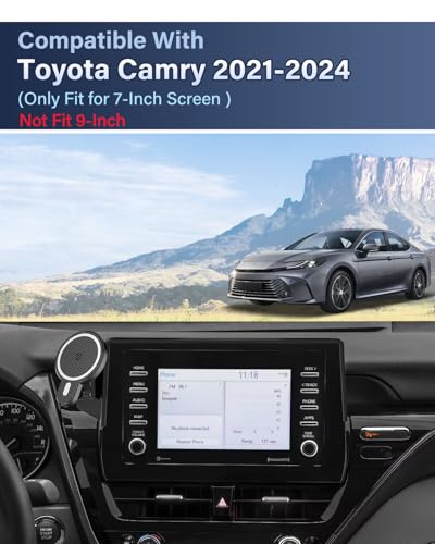 PZK Car Phone Holder for Toyota Camry 2021-2024 LE/SE/SE 7-Inch Screen Only - color: Magsafe+ Wireless Charging