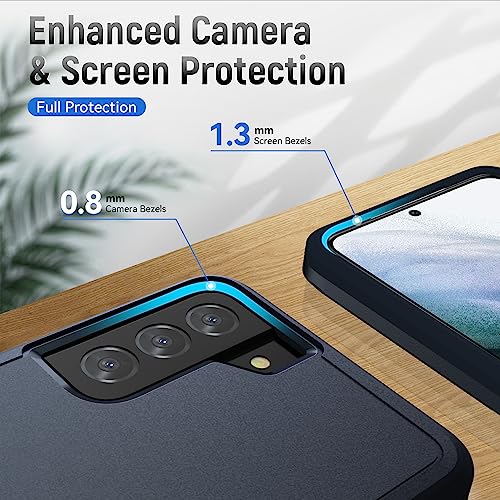 for Samsung Galaxy S21 Plus Case, with HD Screen Protector [Military Grade Drop Tested] Heavy-Duty Tough Rugged Shockproof Protective Case for Samsung S21 Plus, Blue - color: Blue