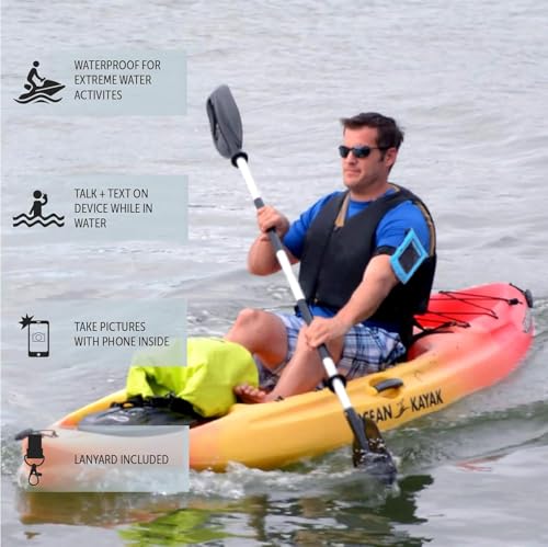 geckobrands Float Phone Dry Bag with Arm Band - Floating Watertight Dry Bag Phone Pouch, Fits Most iPhone and Samsung Galaxy Models White - color: White