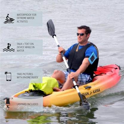 geckobrands Float Phone Dry Bag with Arm Band - Floating Watertight Dry Bag Phone Pouch, Fits Most iPhone and Samsung Galaxy Models White - color: White