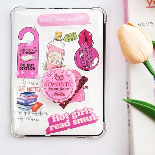 Cute Pink Round Expandable Collapsible Grip, for with Kindle E-Readers, iPhones and Smartphones,Rotating Folding Elastic Base, A Gift for Book Lover - color: ROMANTIC