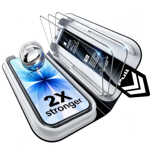 ESR 3 Pack for iPhone 17/iPhone 16 Pro Screen Protector, Classic | Easy One-Pull Installation, 2X Impact Absorption, 9H Tempered Glass, Full-Coverage Protection, UltraFit Tray, Bubble-Free - size: iPhone 17/16 Pro 6.3 inch