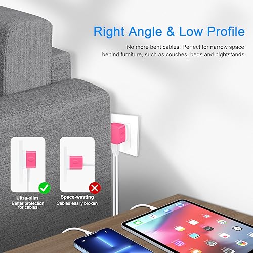 USB Wall Charger for Samsung Flip 7 Phone Fast Charging for Samsung Galaxy Z Flip7 6 5 4/Z Fold7 6 5/A17 A16 5G A56 A36 A26 S25 Ultra,USB Power Block for iPhone 16e 16 15 14 13 12 Pro Max,Pixel 10 - color: Rose Red