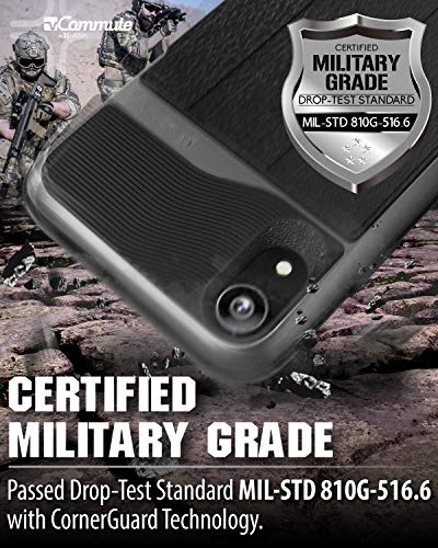 VENA iPhone XR Wallet Case, vCommute (Military Grade Drop Protection) Flip Leather Cover Card Slot Holder with Kickstand, Designed for Apple iPhone XR - Space Gray - color: Black, size: iPhone XR