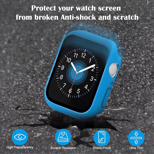 Sieral 24 Pack Watch Case with Tempered Glass Screen Protector Compatible with Iwatch 38mm Series 3/2/1, Hard PC Full Scratch Resistant Bumper Protective Face Cover Accessories - size: 38mm Compatible with Series 3/2/1