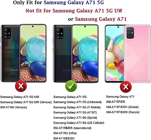 Samsung A71 5G Case, A71 5G Phone Case with Screen Protector, Military Grade Protective Cases with Ring for Samsung Galaxy A71 5G (Dark Green) - color: Dark Green