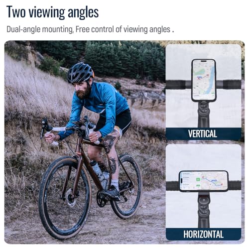 Bike Phone Mount Holder,Aluminum Bicycle Handlebar Stem Mini Phone Clamp - color: 【2nd Gen】Stem Mount-Black