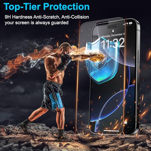 Mothca 2 Pack Matte Glass Screen Protector for iPhone 16 / iPhone 15 (6.1 inch) [Auto Fit Box Dust-Free] Full Coverage Anti-Glare & Anti-Fingerprint Tempered Glass, Bubble Free, Smooth as Silk - size: iPhone 16/15-6.1 Inch