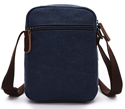 Mini Crossbody Bags for Women and Men - Small Purses and Handbags - Travel Bag - Canvas Shoulder Purse - color: Dark Blue