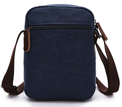 Mini Crossbody Bags for Women and Men - Small Purses and Handbags - Travel Bag - Canvas Shoulder Purse - color: Dark Blue