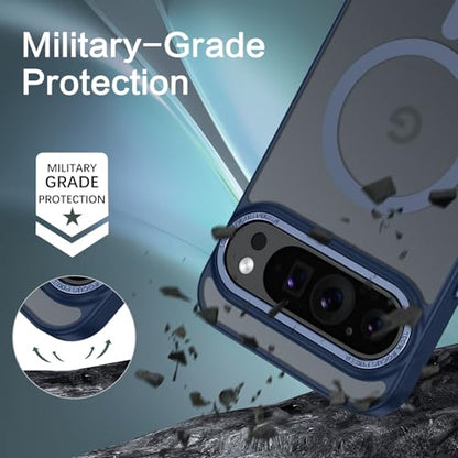 BENTOBEN for Google Pixel 9 Case [Compatible with Magsafe] Translucent Matte Magnetic Pixel 9 Case Slim Thin Shockproof Women Men Girls Boys Protective Phone Cases for Google Pixel 9 6.3", Navy Blue - color: Navy Blue