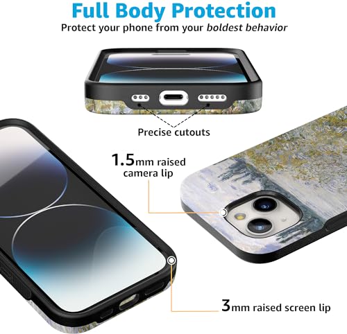 Casely iPhone 15 Plus Case | Monet's Summer Landscape | The Met Museum | Bold Protective Design | Compatible with MagSafe - color: Monet's Summer Landscape | The Met Museum