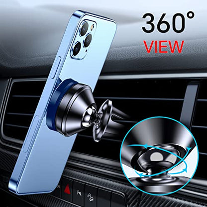 【2-PACK】Car vent Magnetic Phone Mount[ Easily Install ] Reusable Magnetic phone holder for car vent air[ Strong Magnet ] [ 360° Rotation ] Fit for iPhone 17 Pro Max 16 15 Samsung & All cell phone