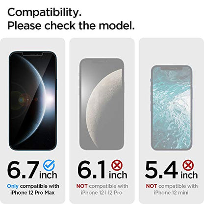 Spigen GlasTR EZ FIT Screen Protector for iPhone 12 Pro Max (6.7 inch) - size: iPhone 12 Pro Max