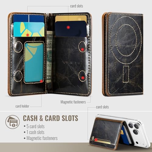 Vinich for MagSafe Wallet Magnetic RFID Blocking Card Holder, Luxury Coffee - color: Luxury Coffee