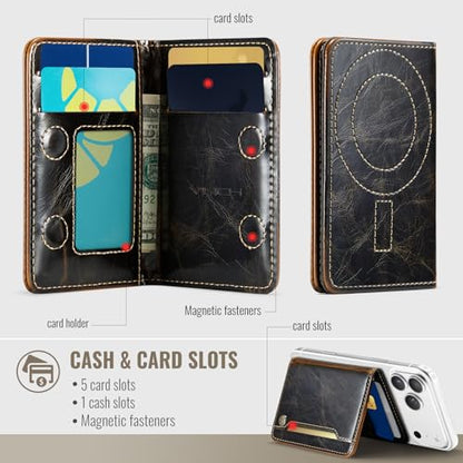 Vinich for MagSafe Wallet Magnetic RFID Blocking Card Holder, Luxury Coffee - color: Luxury Coffee