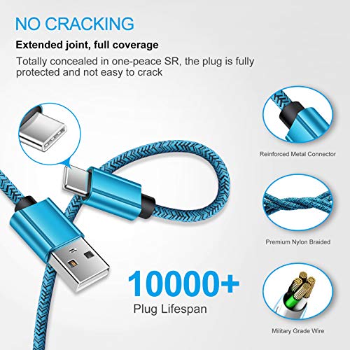 Fast Charging Car Charger,Quick Charge 3.0+2.4A Dual Port USB Cigarette - color: Blue